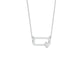 Seamless Link Diamond Pendant 18 KT / White Gold