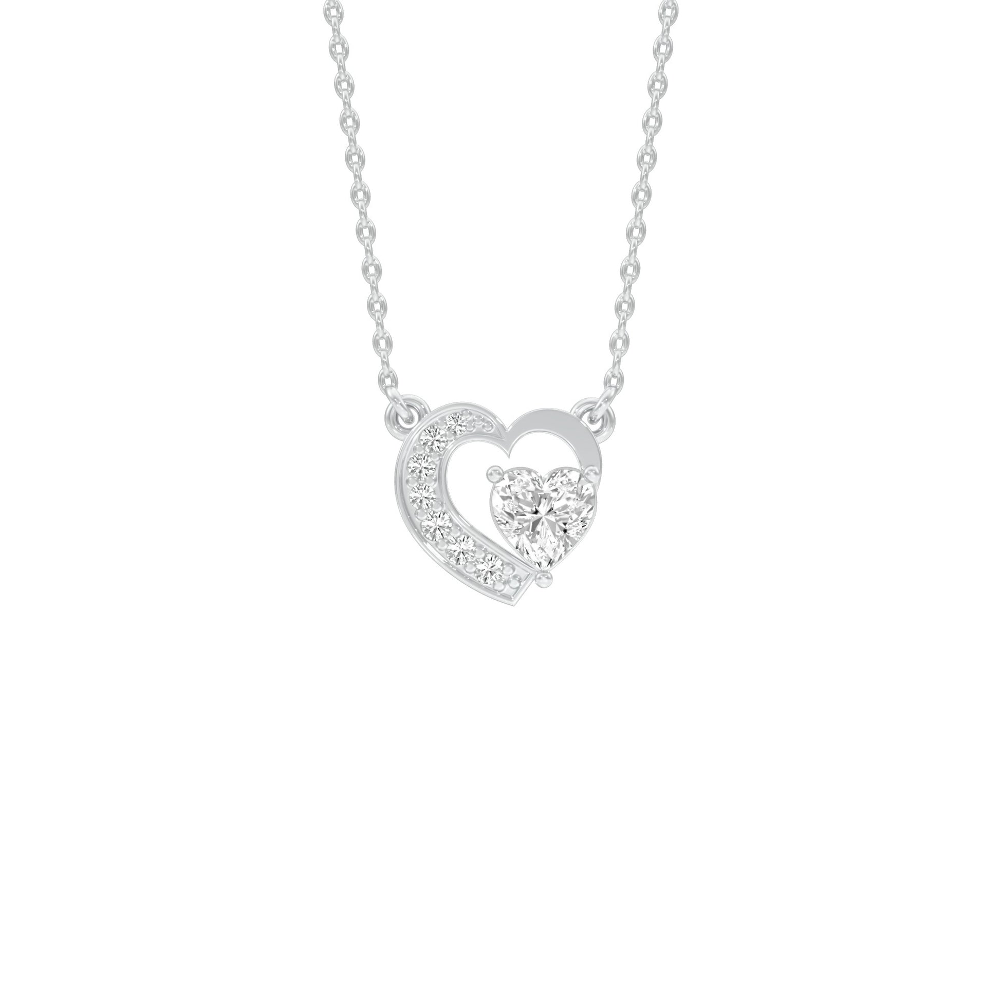 Wink of Love Diamond Pendant 18 KT / White Gold