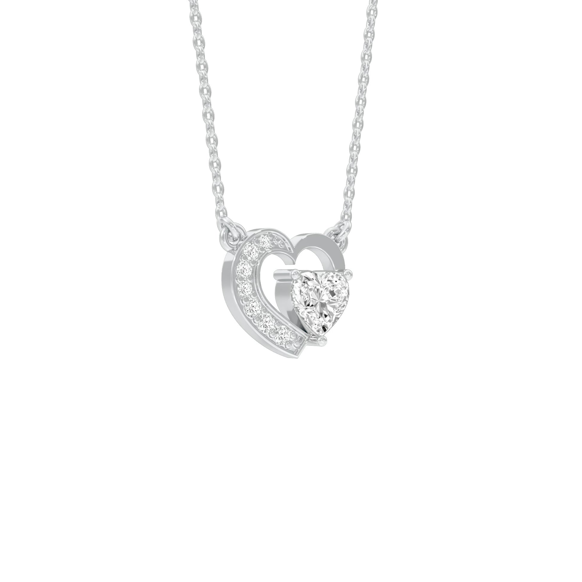 Wink of Love Diamond Pendant 18 KT / White Gold