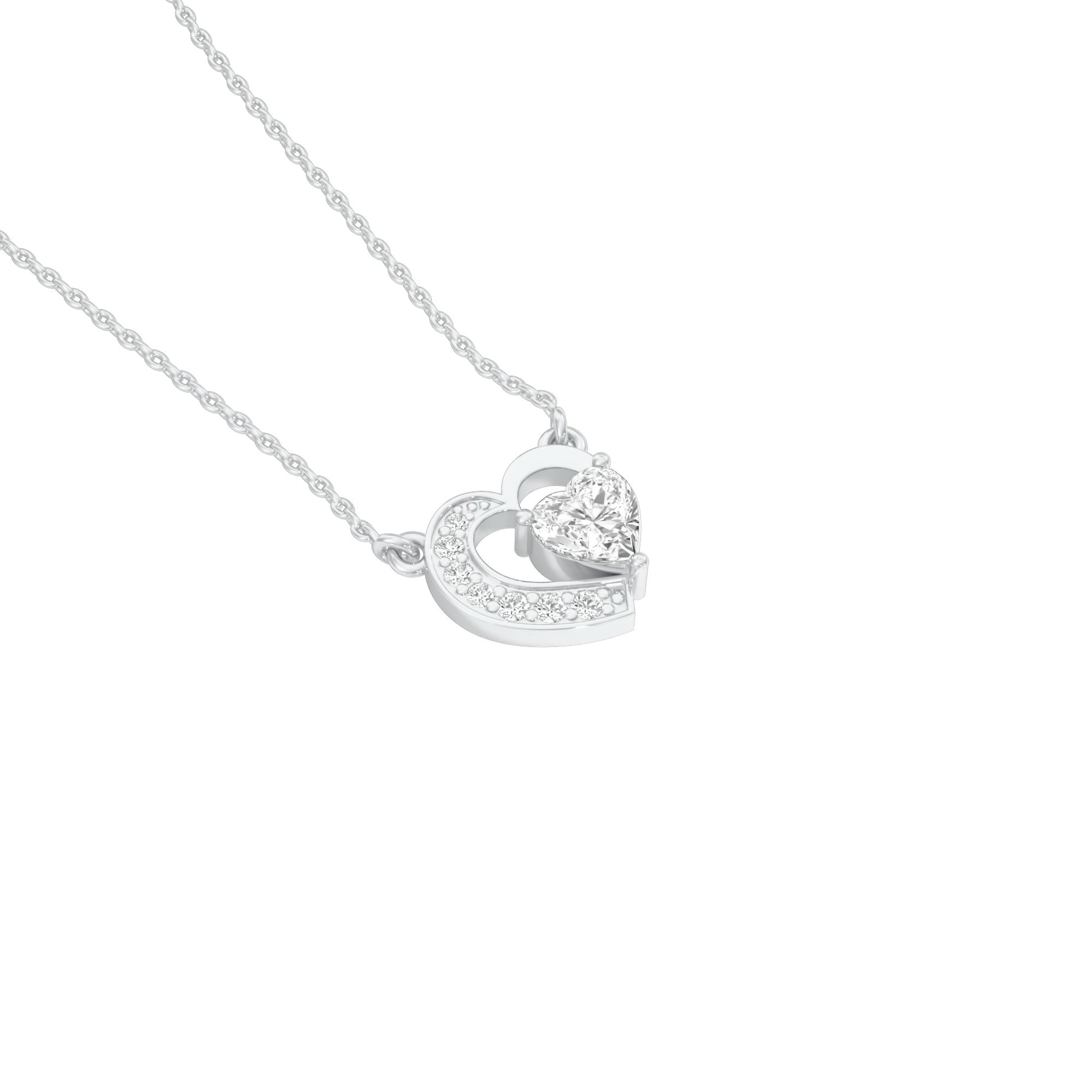 Wink of Love Diamond Pendant 18 KT / White Gold
