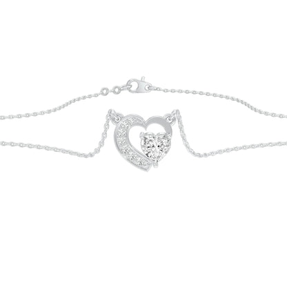 Wink of Love Diamond Pendant 18 KT / White Gold