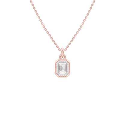 Fourfold Glow Halo Diamond Pendant