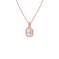 Fourfold Glow Halo Diamond Pendant