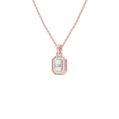 Fourfold Glow Halo Diamond Pendant