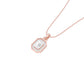 Fourfold Glow Halo Diamond Pendant