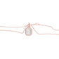 Fourfold Glow Halo Diamond Pendant
