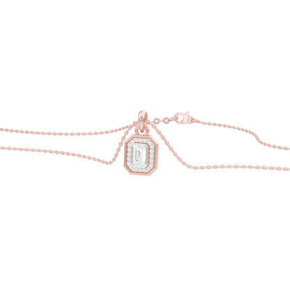 Fourfold Glow Halo Diamond Pendant