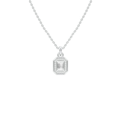 Fourfold Glow Halo Diamond Pendant