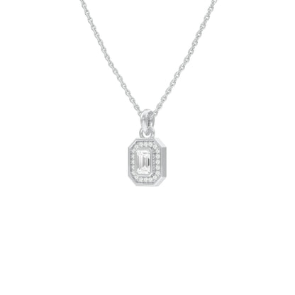 Fourfold Glow Halo Diamond Pendant