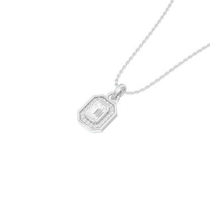 Fourfold Glow Halo Diamond Pendant