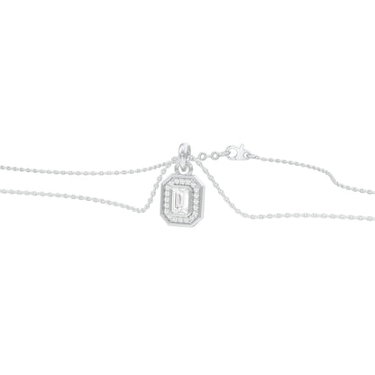 Fourfold Glow Halo Diamond Pendant