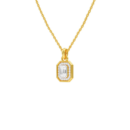 Fourfold Glow Halo Diamond Pendant