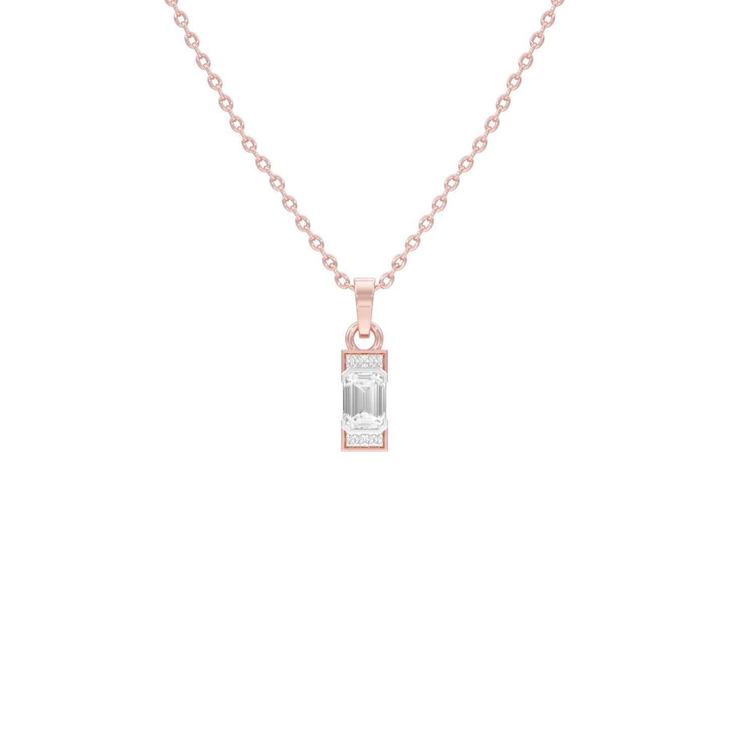 Emerald Drop Diamond Pendant