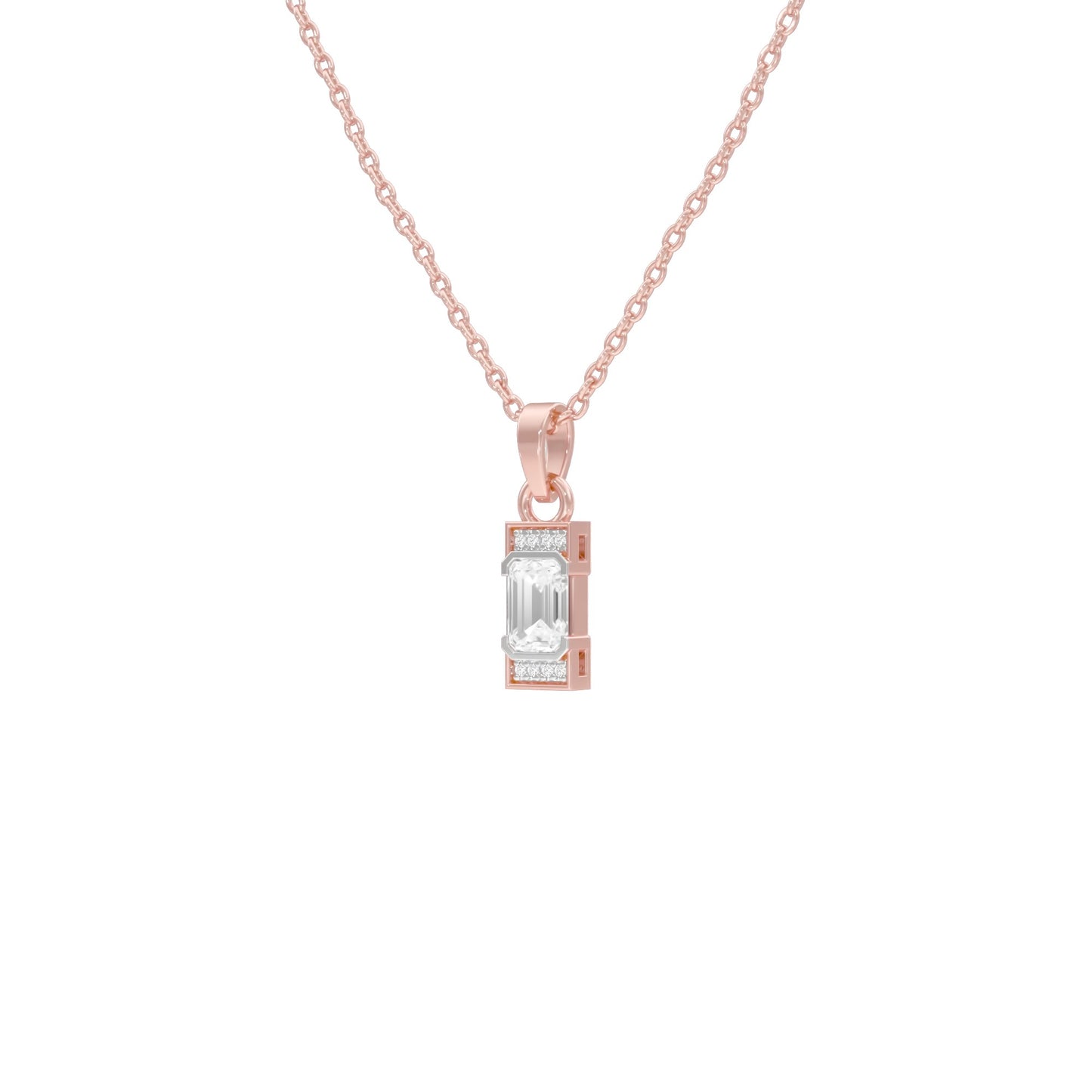 Emerald Drop Diamond Pendant