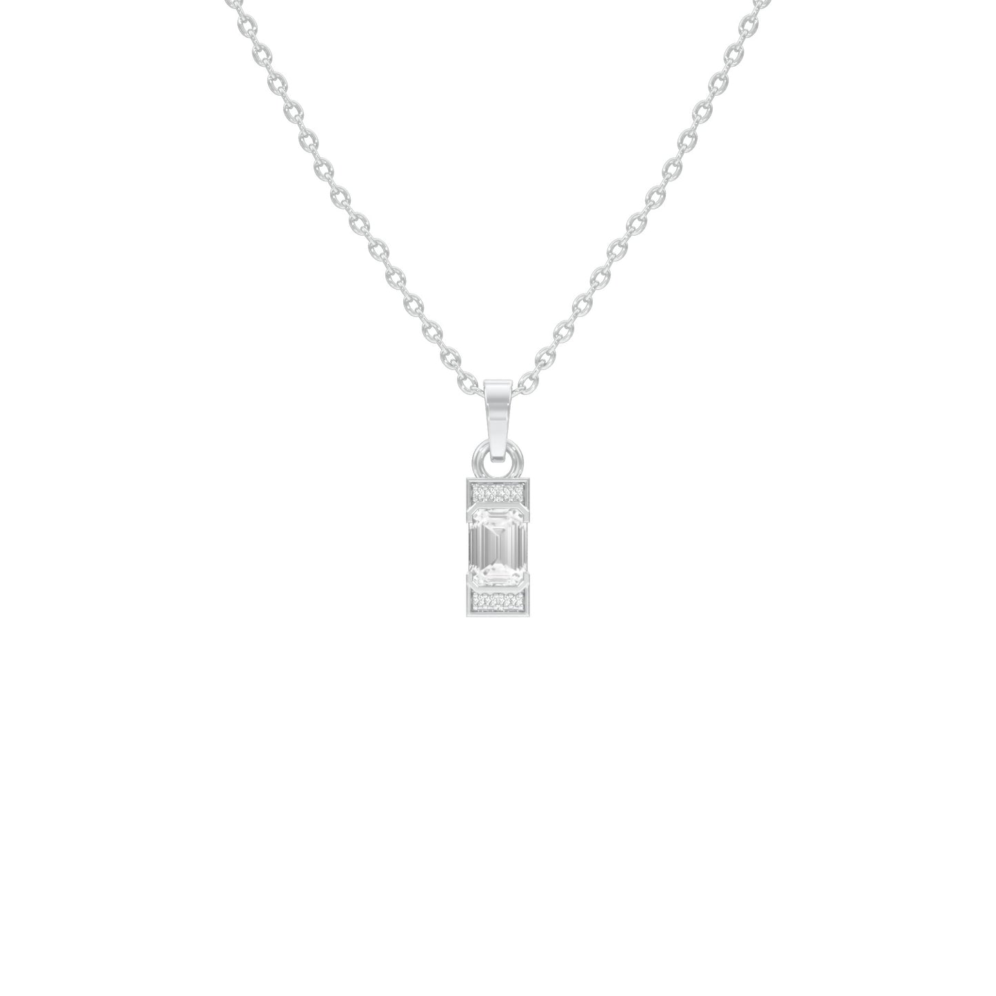 Emerald Drop Diamond Pendant