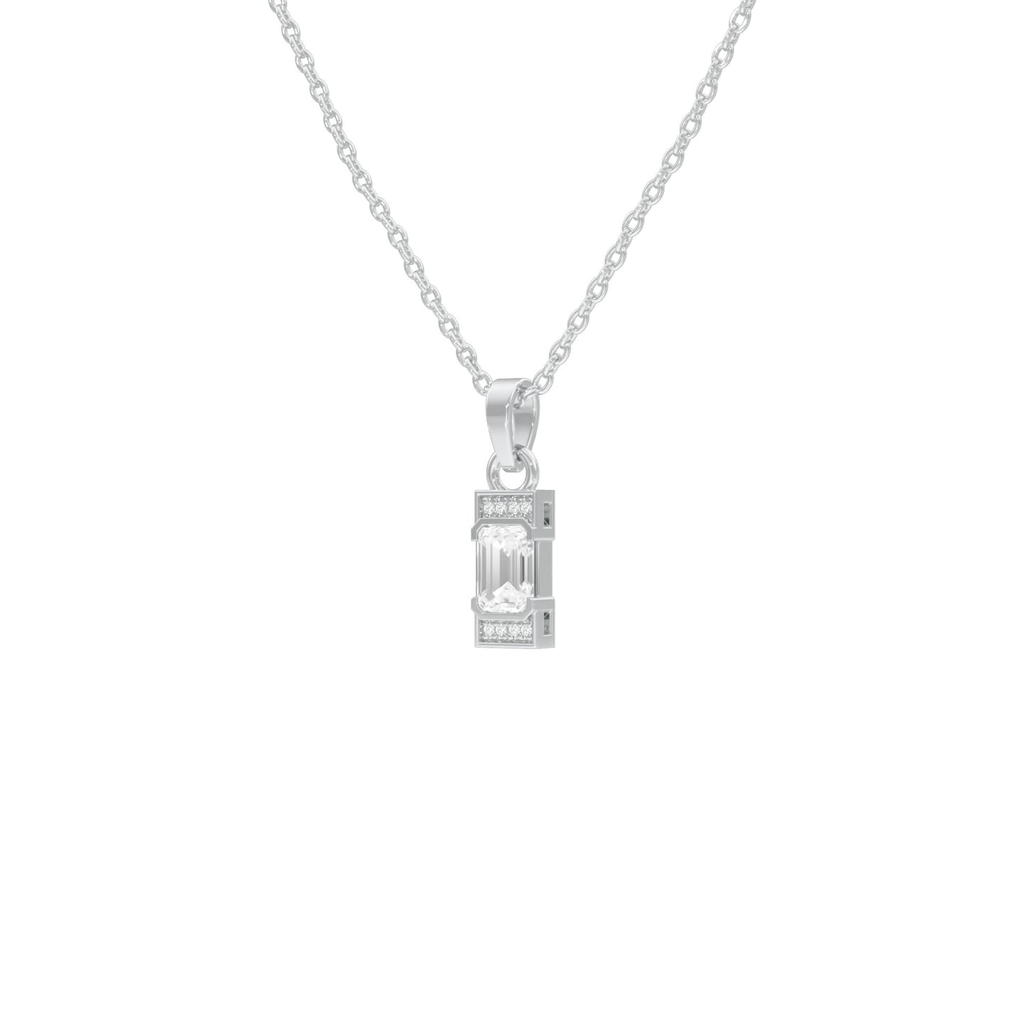 Emerald Drop Diamond Pendant