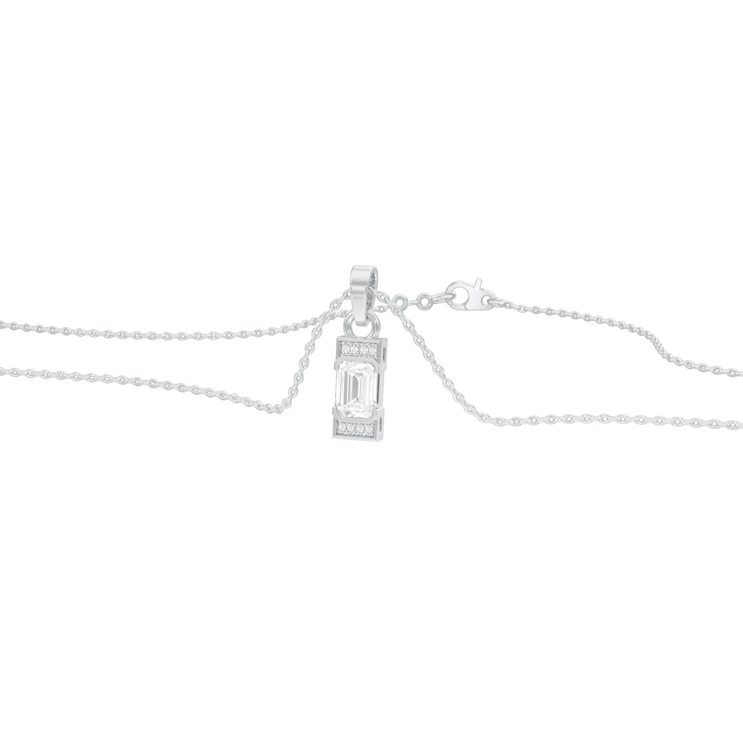 Emerald Drop Diamond Pendant