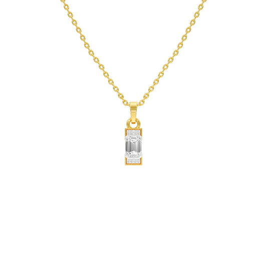 Emerald Drop Diamond Pendant 18 KT / Yellow Gold