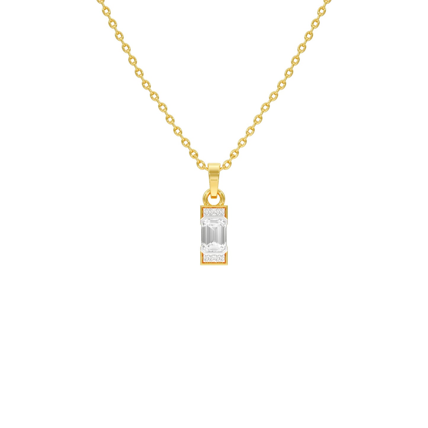 Emerald Drop Diamond Pendant