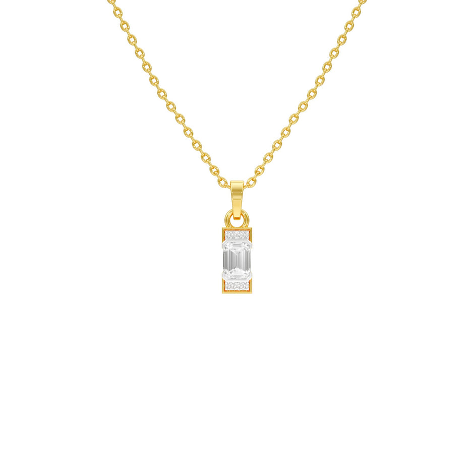 Emerald Drop Diamond Pendant