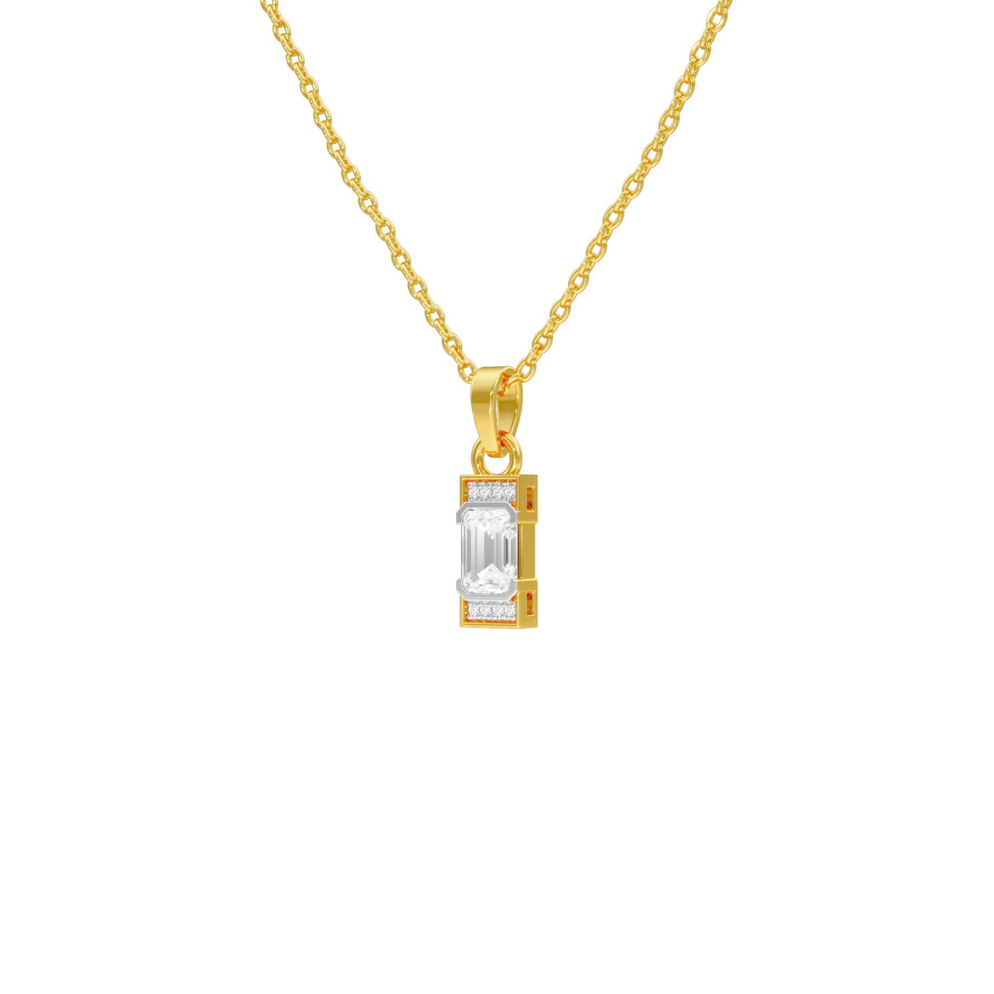 Emerald Drop Diamond Pendant