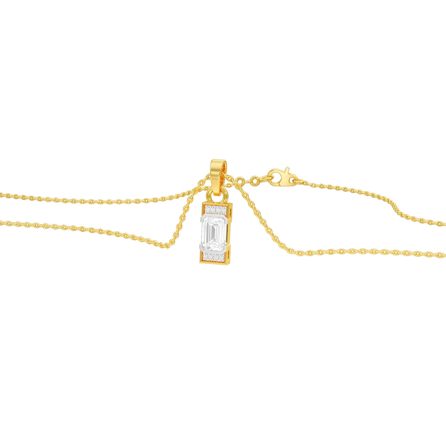 Emerald Drop Diamond Pendant