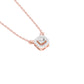 Minimalistic Ode Halo Diamond Pendant 18 KT / Rose Gold