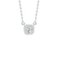 Minimalistic Ode Halo Diamond Pendant 18 KT / White Gold