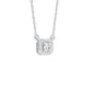 Minimalistic Ode Halo Diamond Pendant 18 KT / White Gold
