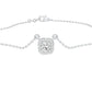 Minimalistic Ode Halo Diamond Pendant 18 KT / White Gold