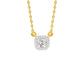 Minimalistic Ode Halo Diamond Pendant 18 KT / Yellow Gold