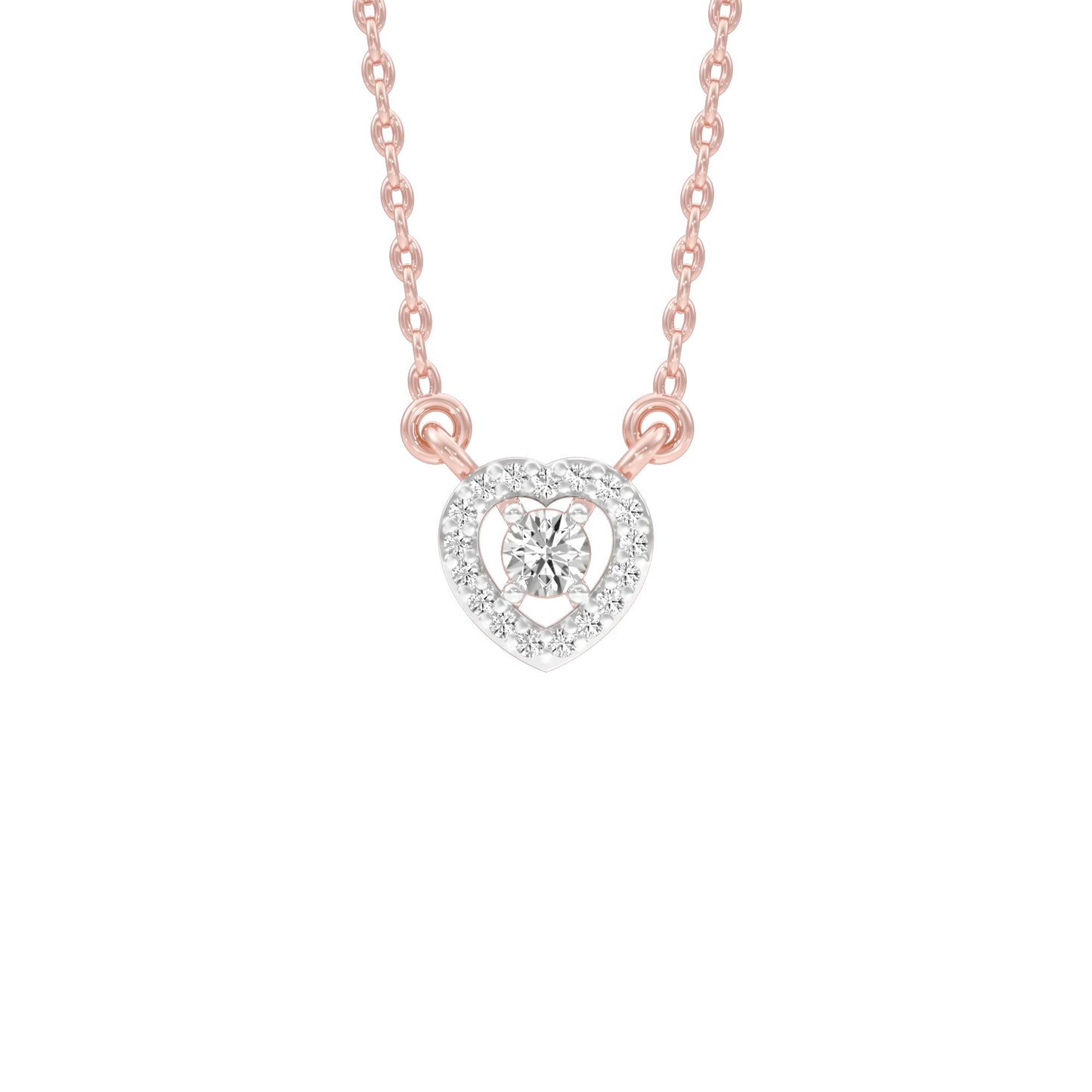 Cupid's Glow Diamond Pendant 18 KT / Rose Gold