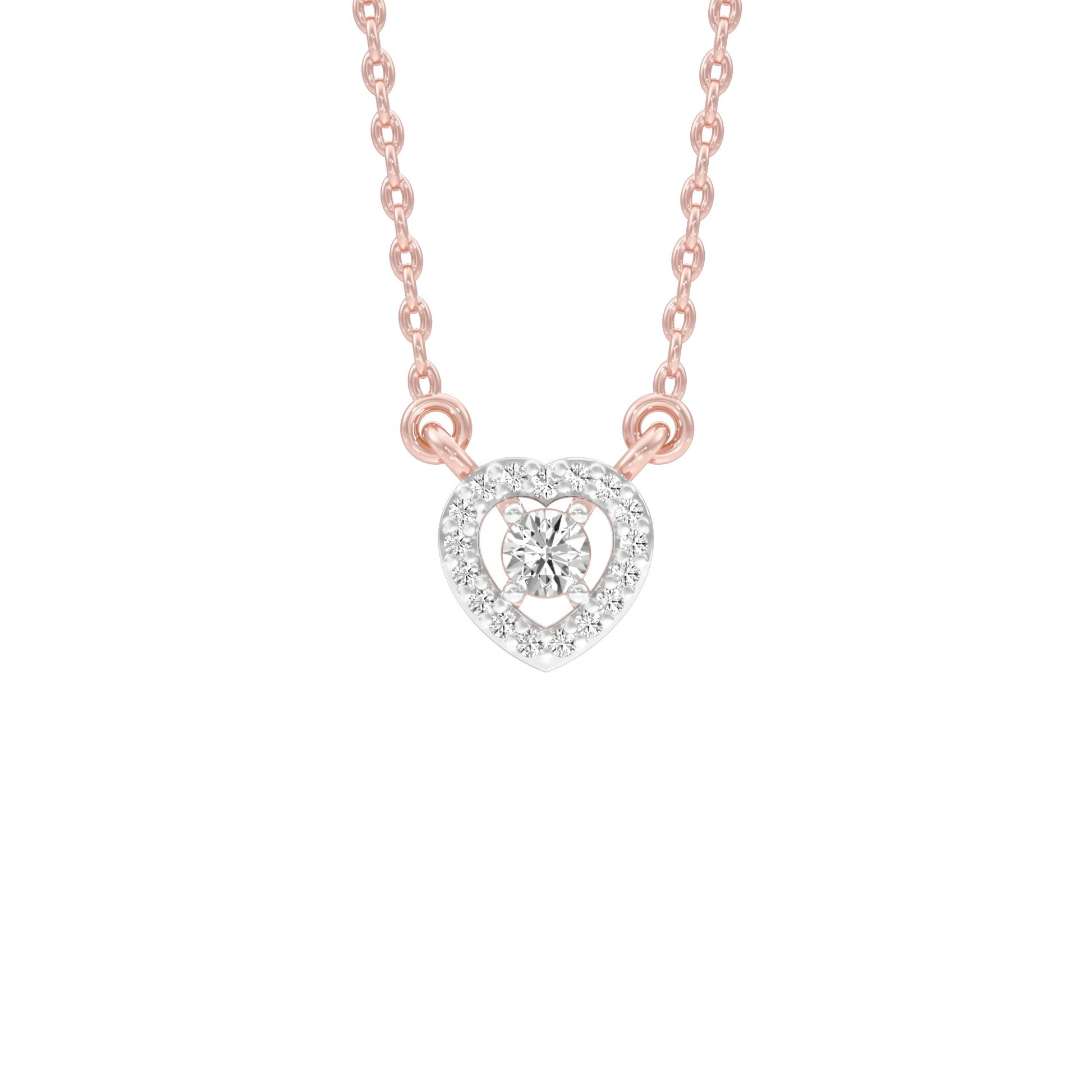 Cupid's Glow Diamond Pendant 18 KT / Rose Gold
