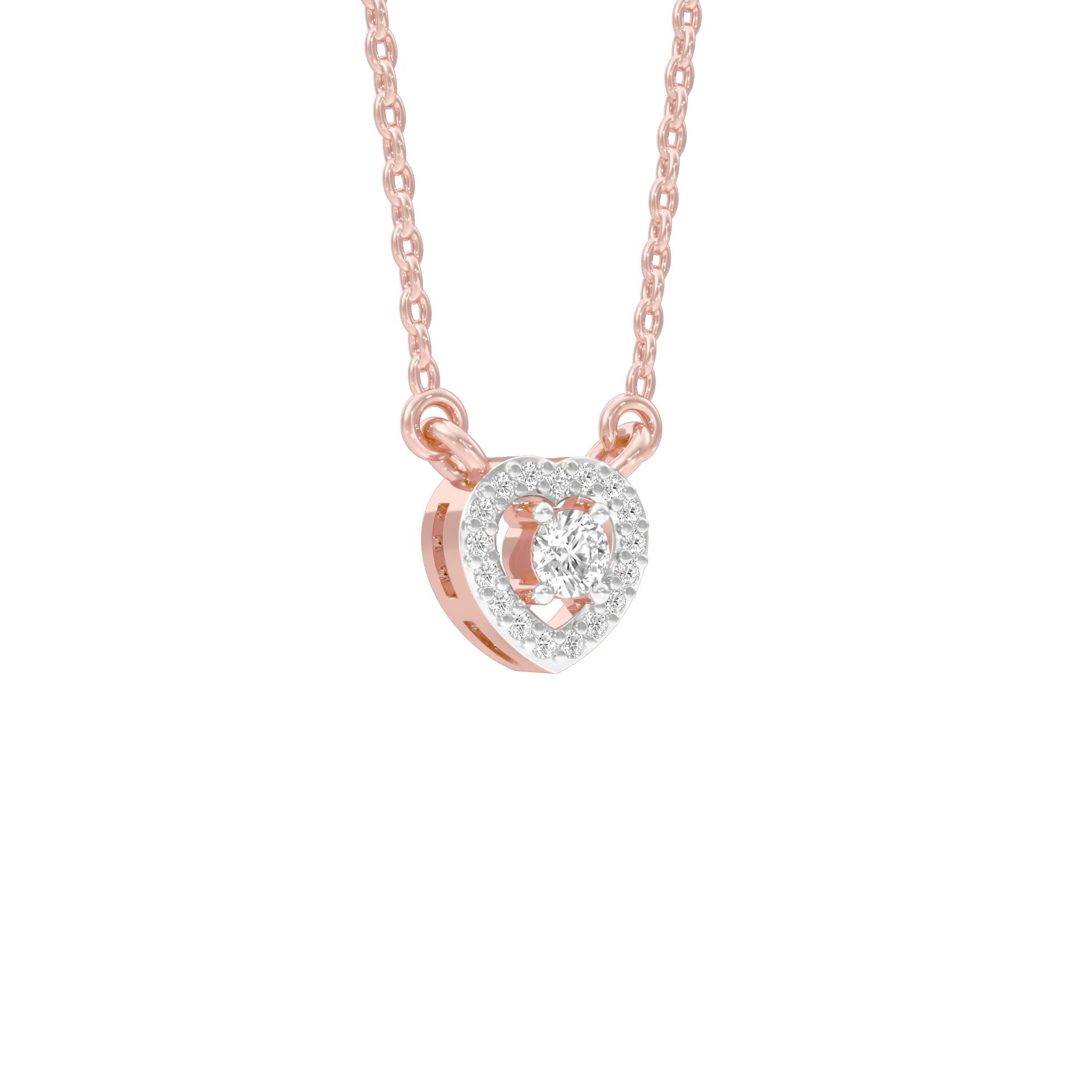 Cupid's Glow Diamond Pendant 18 KT / Rose Gold