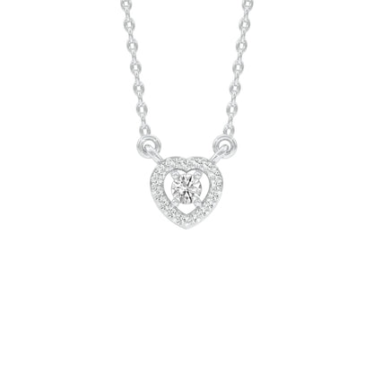 Cupid's Glow Diamond Pendant 18 KT / White Gold
