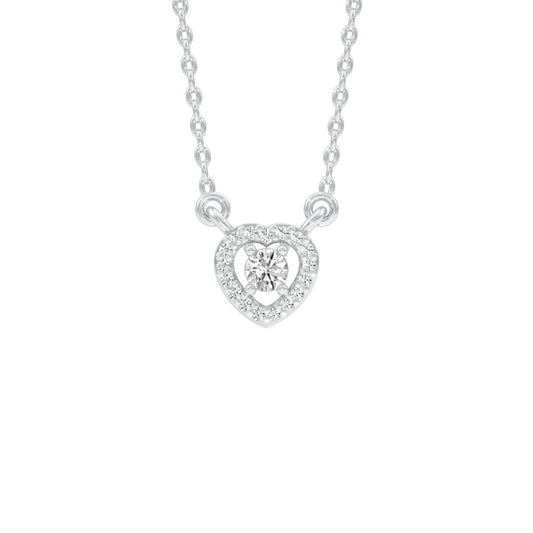 Cupid's Glow Diamond Pendant 18 KT / White Gold