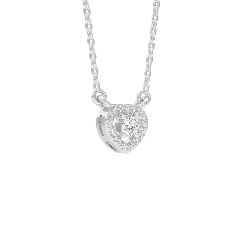 Cupid's Glow Diamond Pendant 18 KT / White Gold