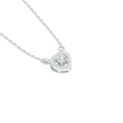 Cupid's Glow Diamond Pendant 18 KT / White Gold