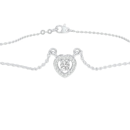 Cupid's Glow Diamond Pendant 18 KT / White Gold