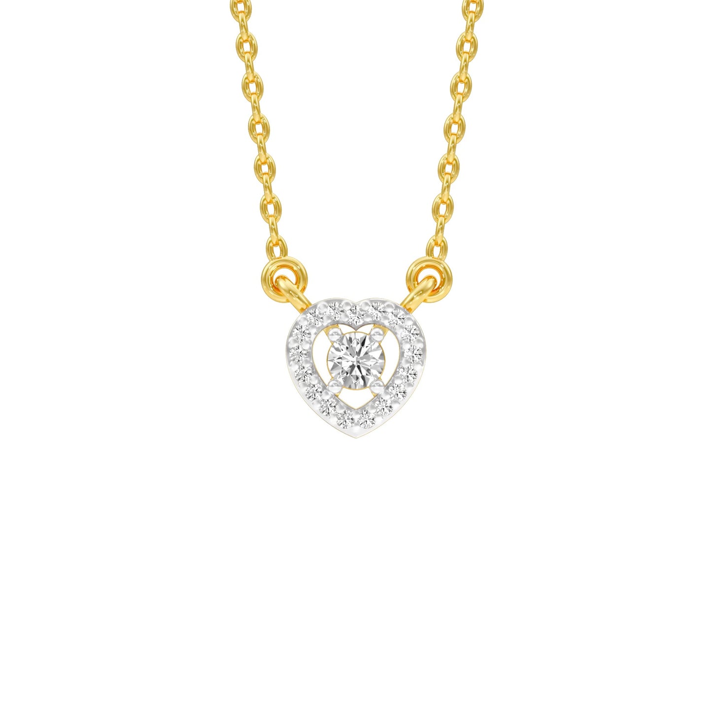 Cupid's Glow Diamond Pendant 18 KT / Yellow Gold