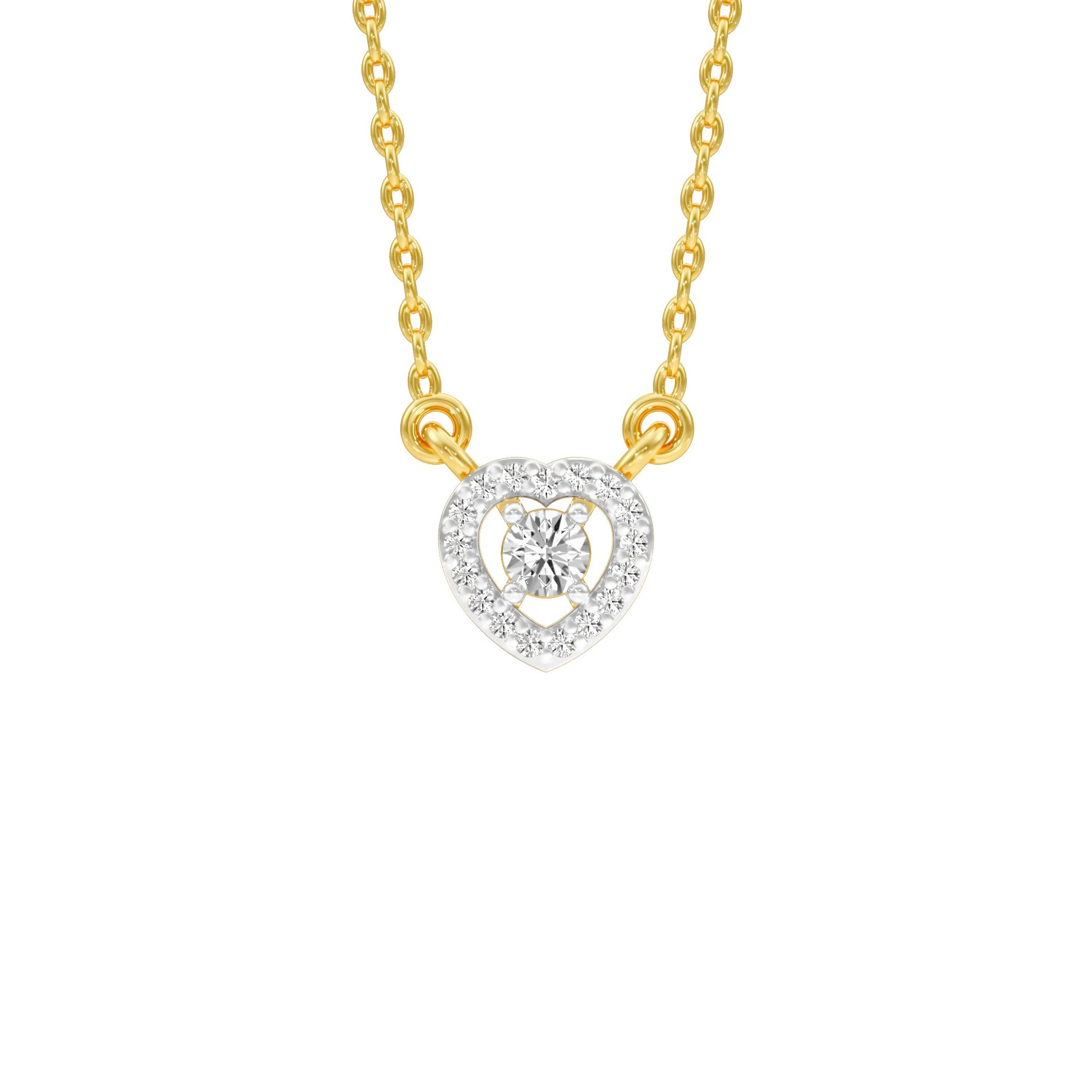 Cupid's Glow Diamond Pendant 18 KT / Yellow Gold