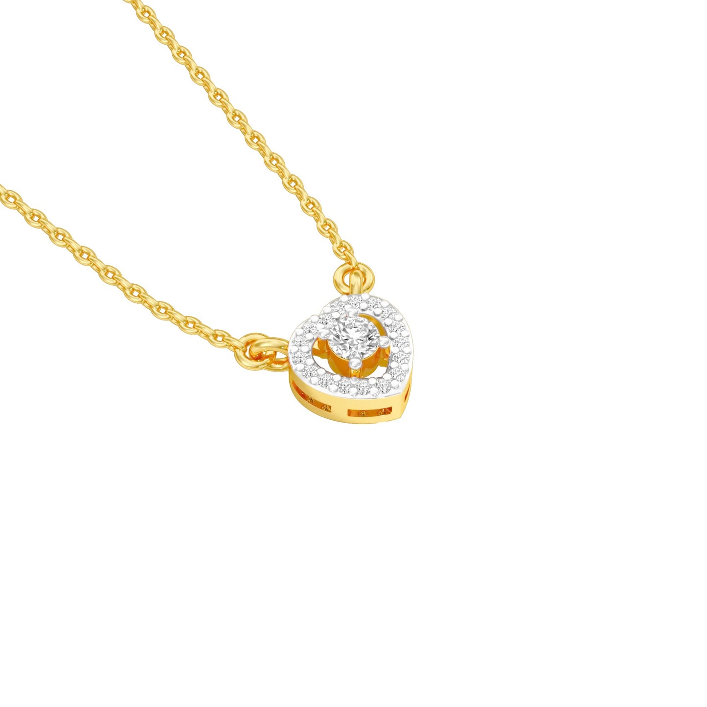 Cupid's Glow Diamond Pendant 18 KT / Yellow Gold