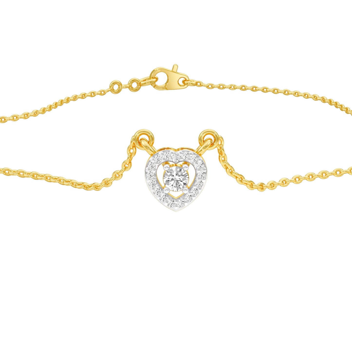 Cupid's Glow Diamond Pendant 18 KT / Yellow Gold