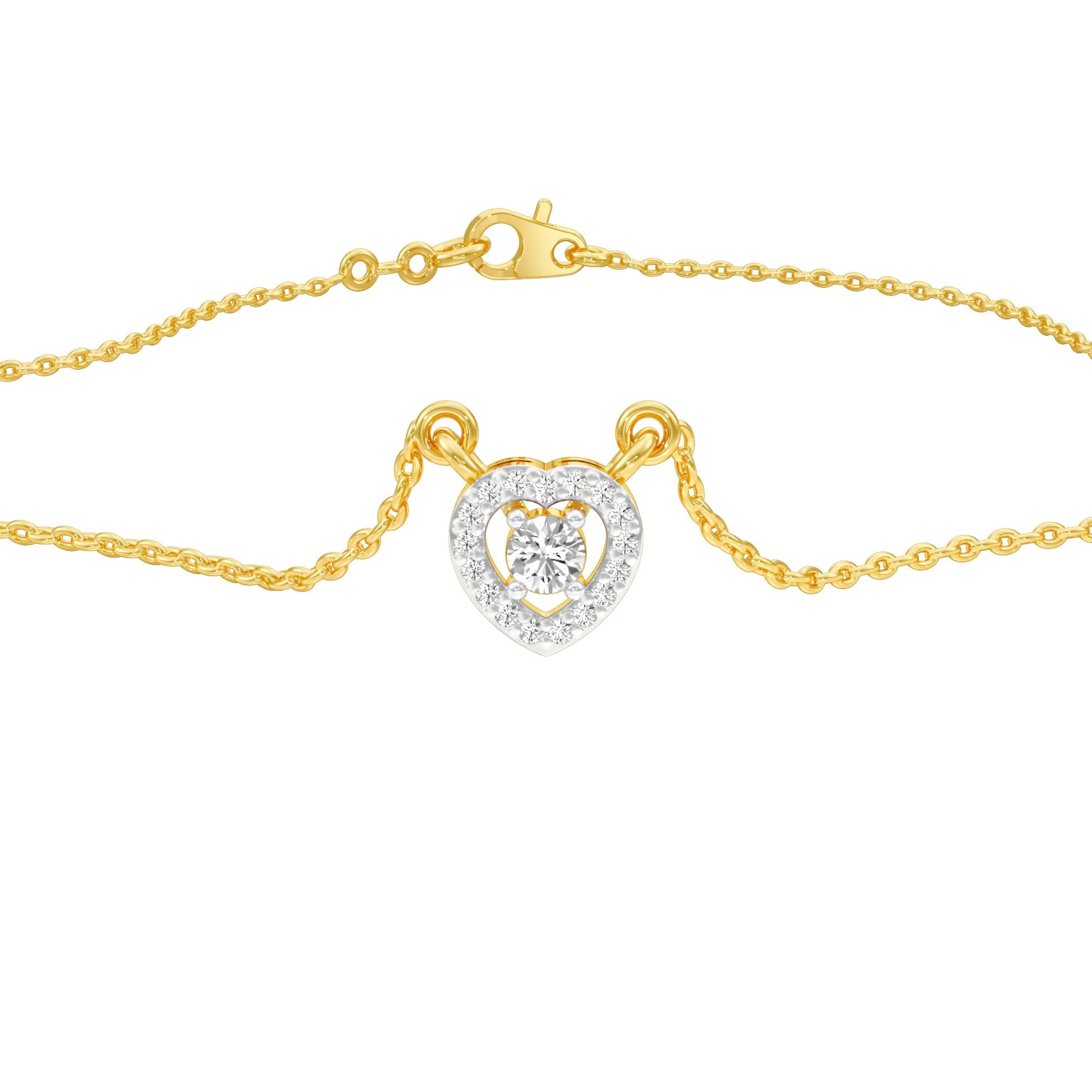 Cupid's Glow Diamond Pendant 18 KT / Yellow Gold