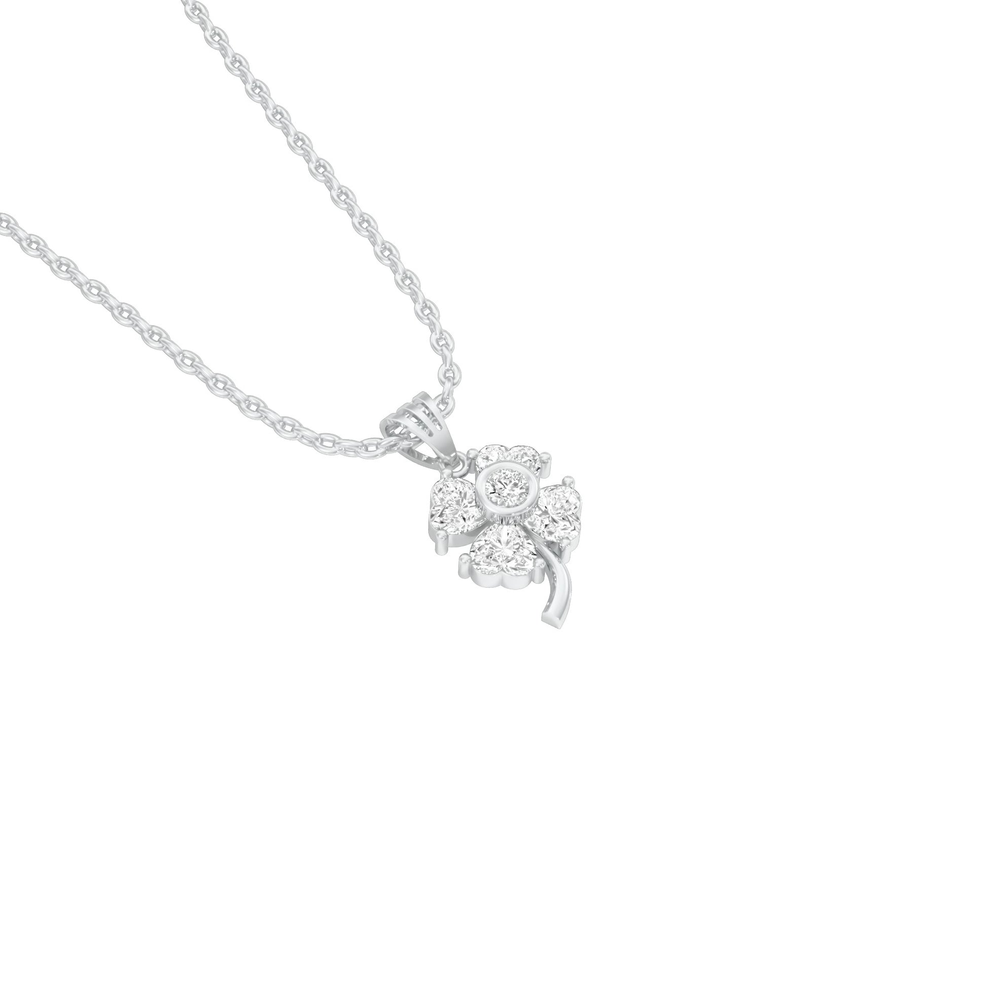 Cosmic Mist Diamond Pendant 18 KT / White Gold