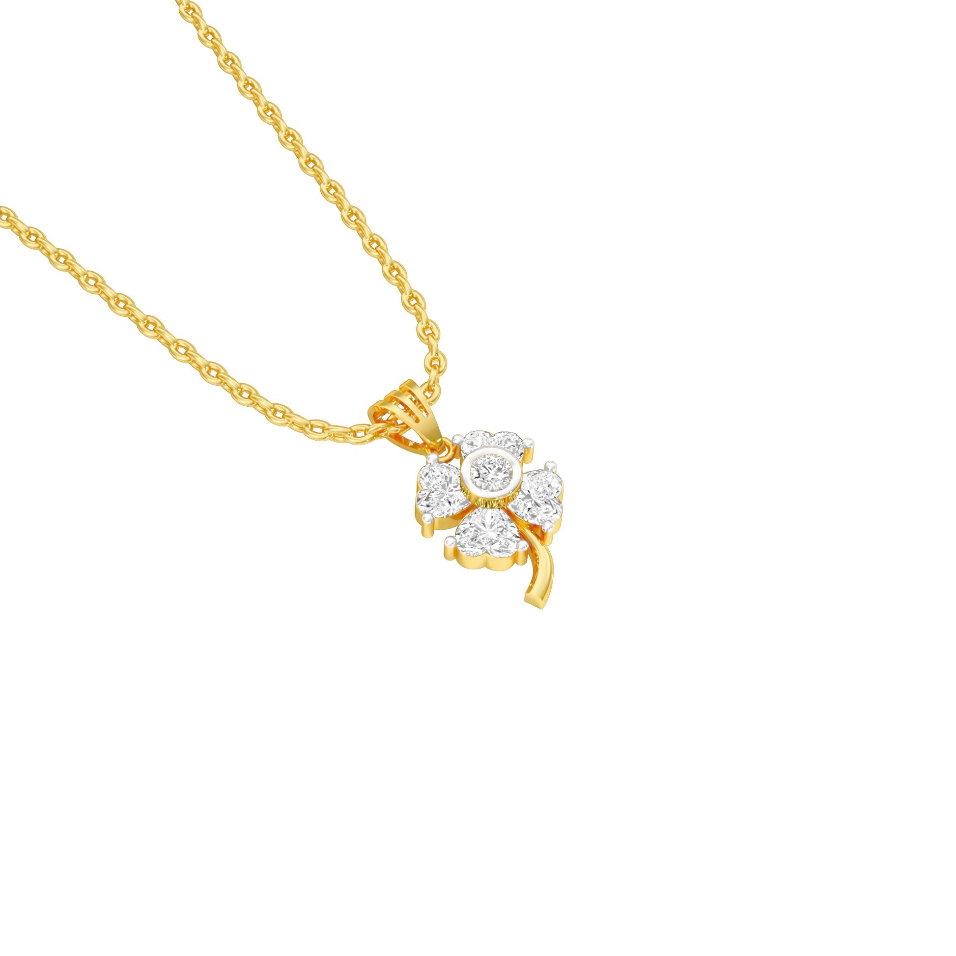 Cosmic Mist Diamond Pendant 18 KT / Yellow Gold