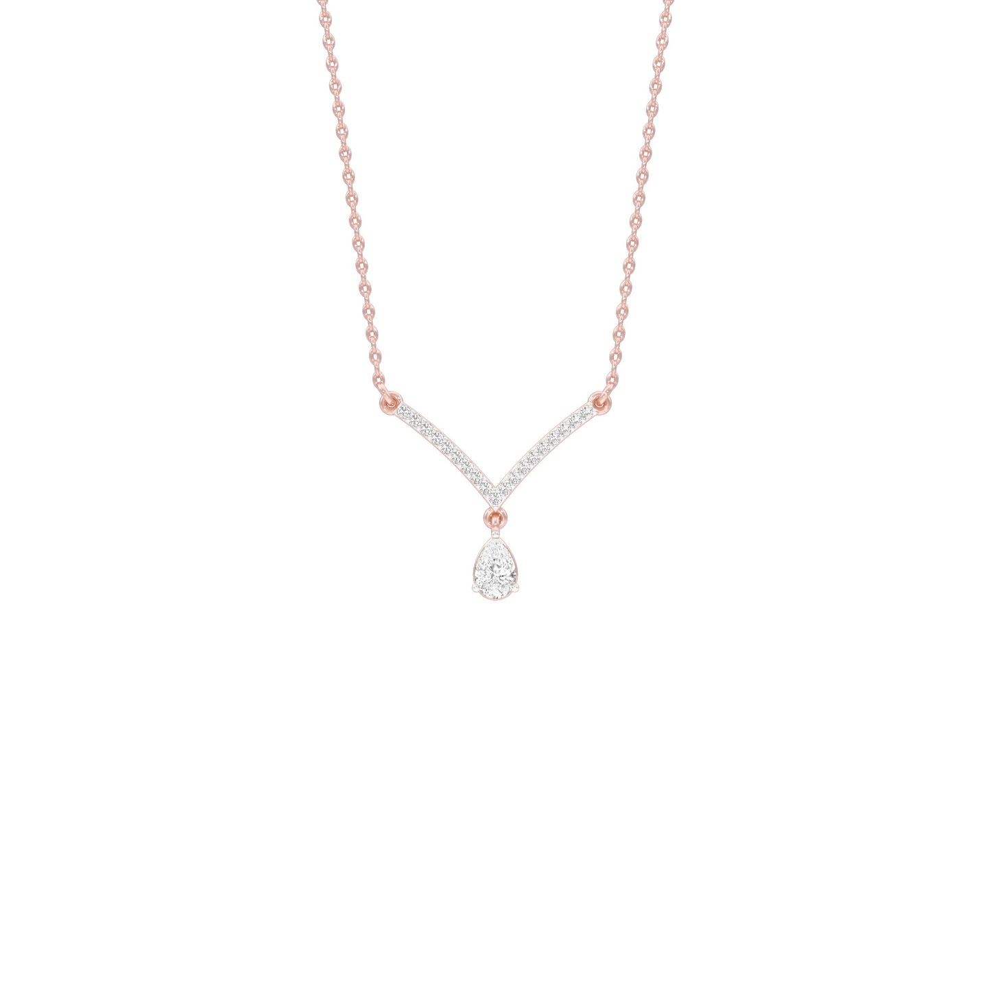 Moonkissed Drop Diamond Pendant 18 KT / Rose Gold