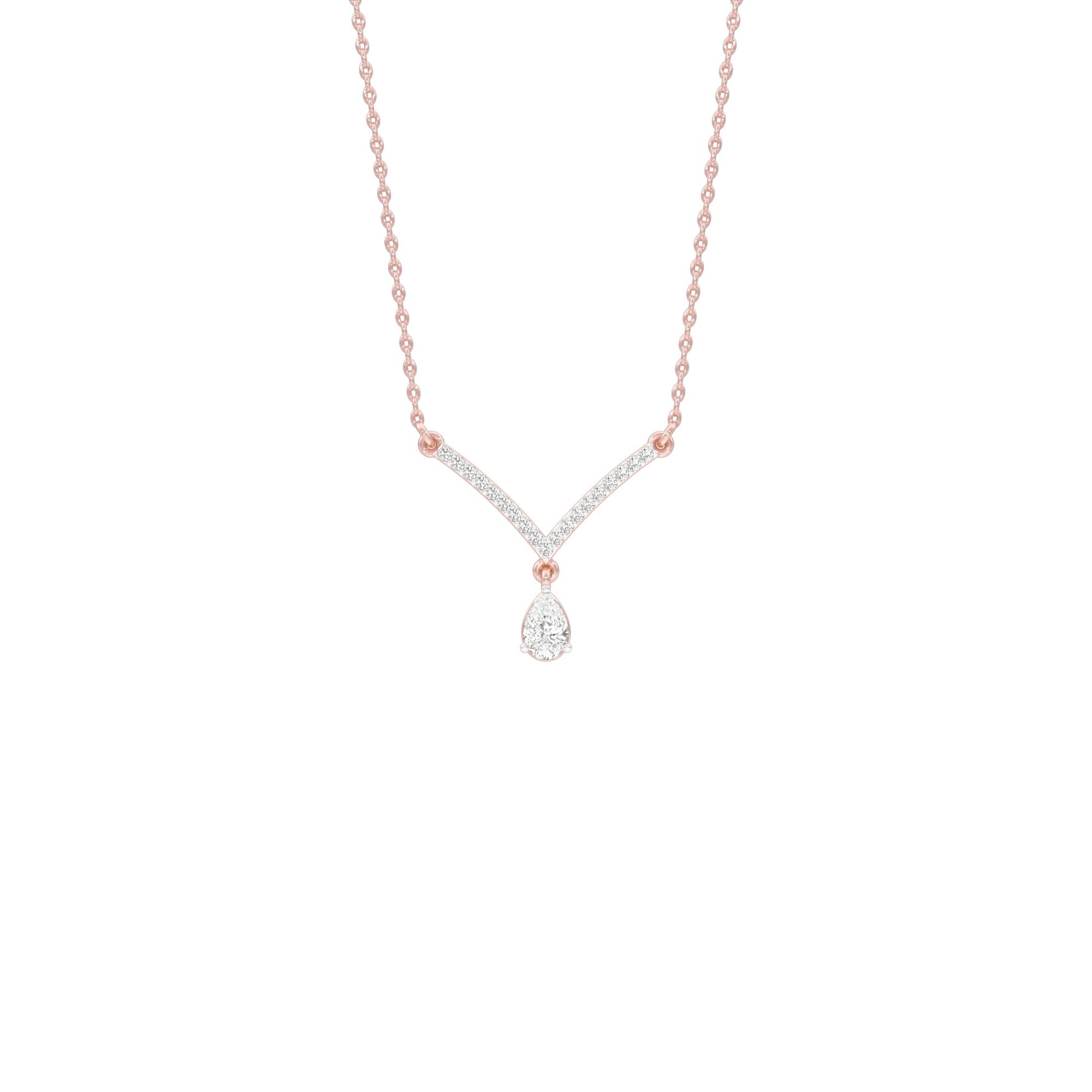 Moonkissed Drop Diamond Pendant 18 KT / Rose Gold