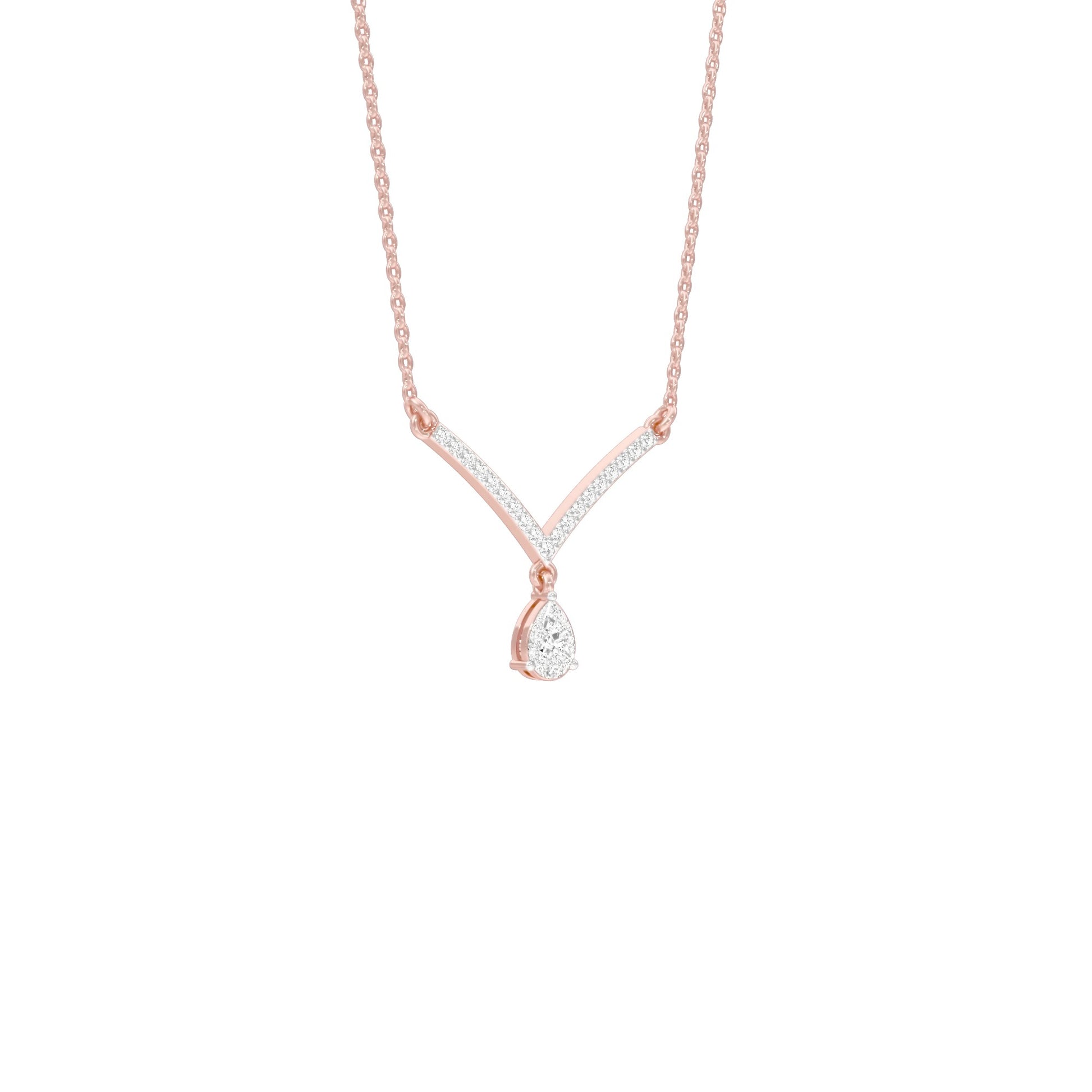 Moonkissed Drop Diamond Pendant 18 KT / Rose Gold