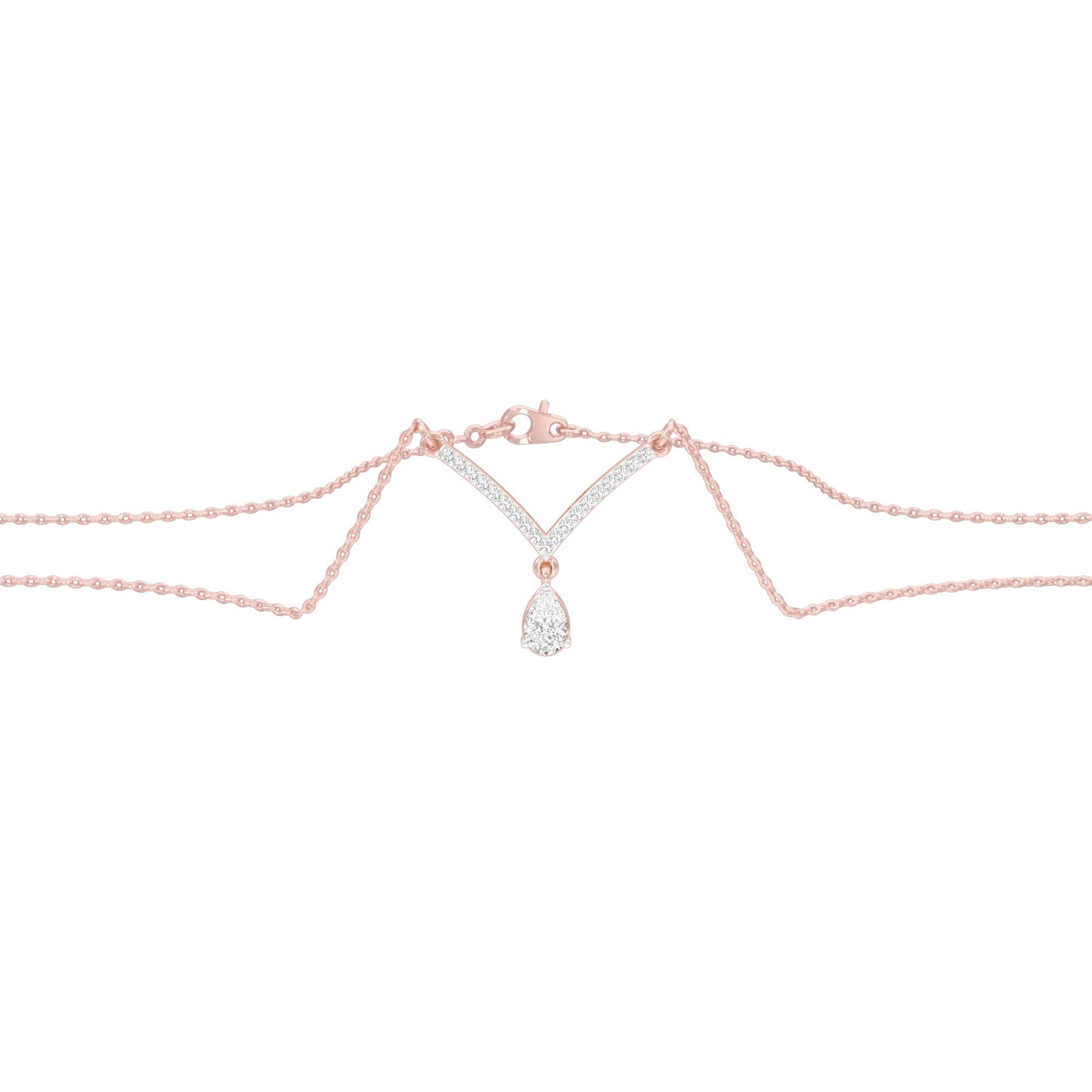 Moonkissed Drop Diamond Pendant 18 KT / Rose Gold